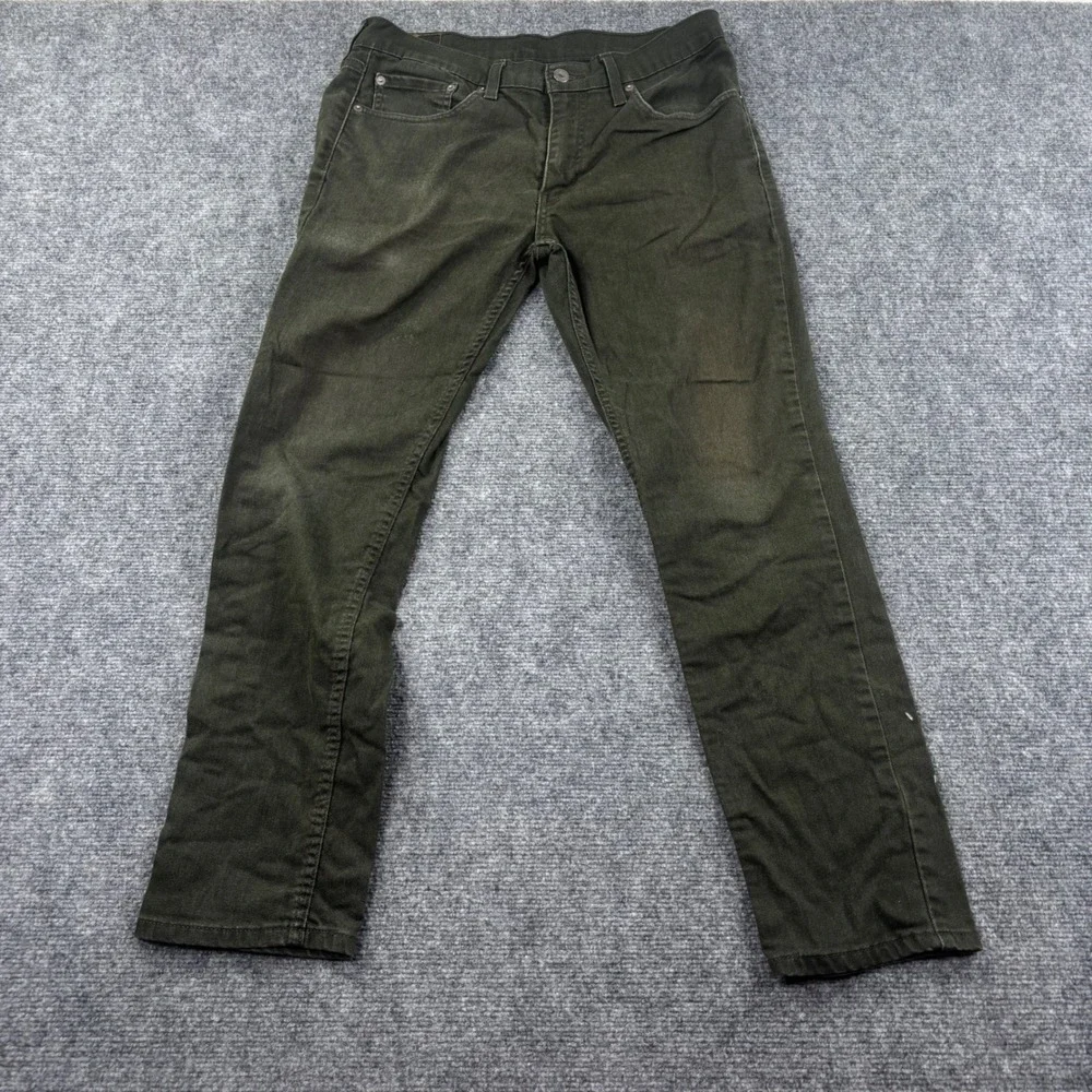 Levi's 511 Slim Fit Pants 33W x‎ 30L Olive Green Stretch Twill Chino Men's